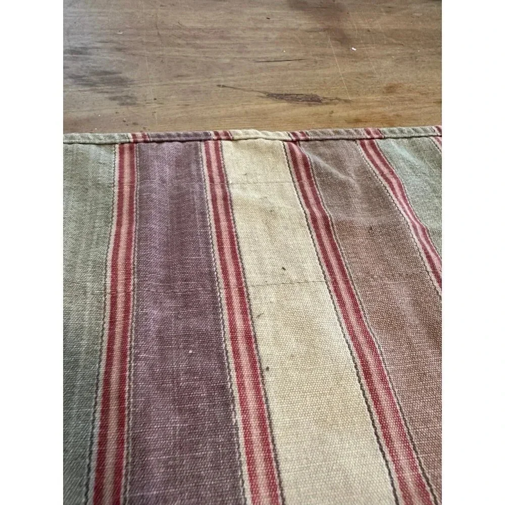 78” Neutral Striped Curtain / Table runners